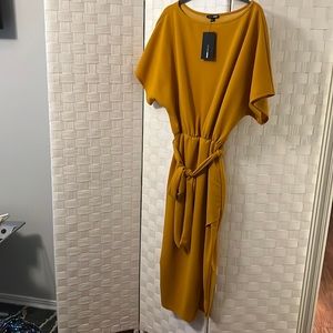 Gold/Yellow Dress with Unique Split NWT